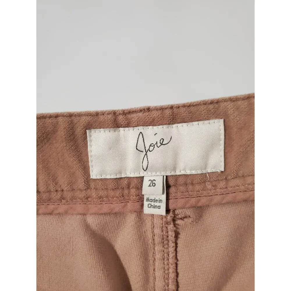 Joie Painter Chino Pants In Deep Blush Womens Size 26 Relaxed Cropped Straight